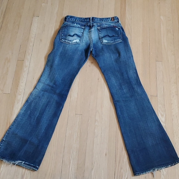 Vintage Low 7 For All Mankind Destressed Flares - Picture 3 of 4